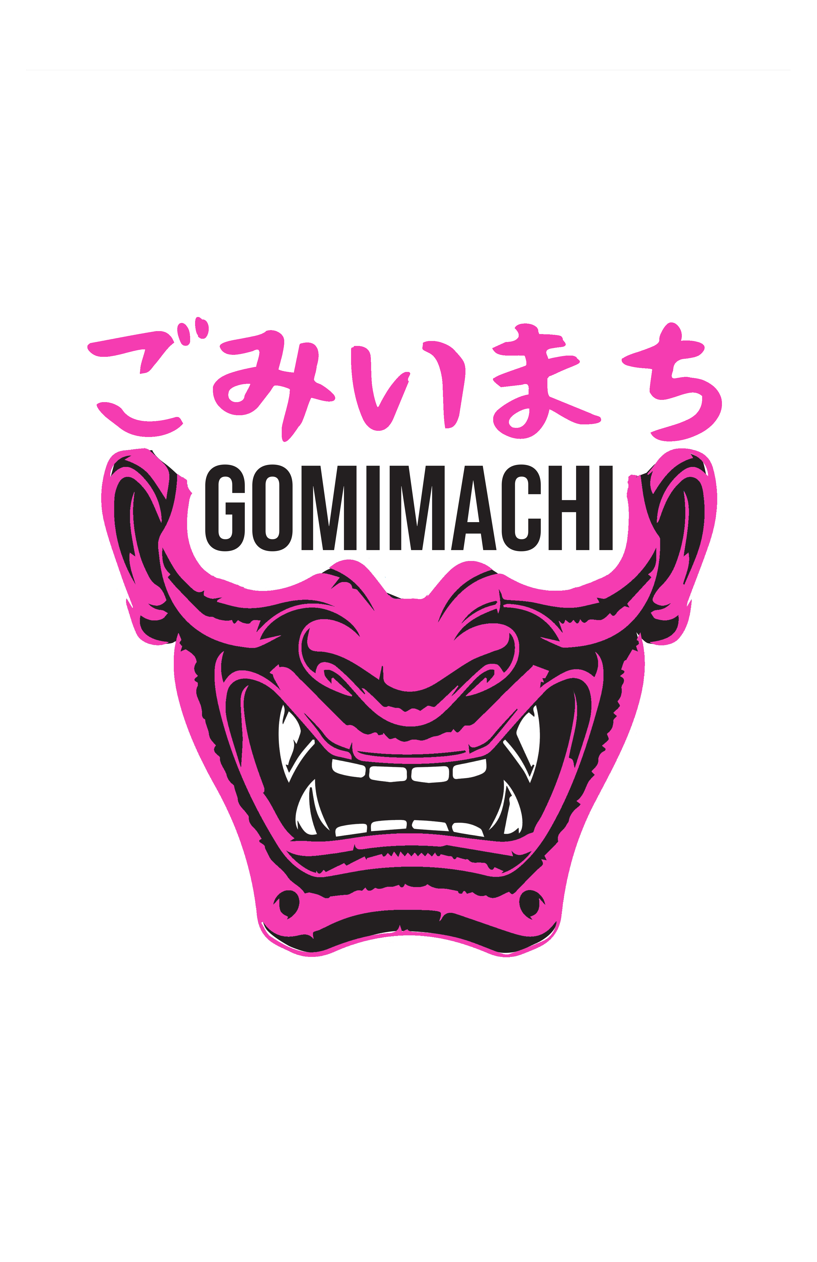 GOMIMACHI hot pink oni mask emblem
